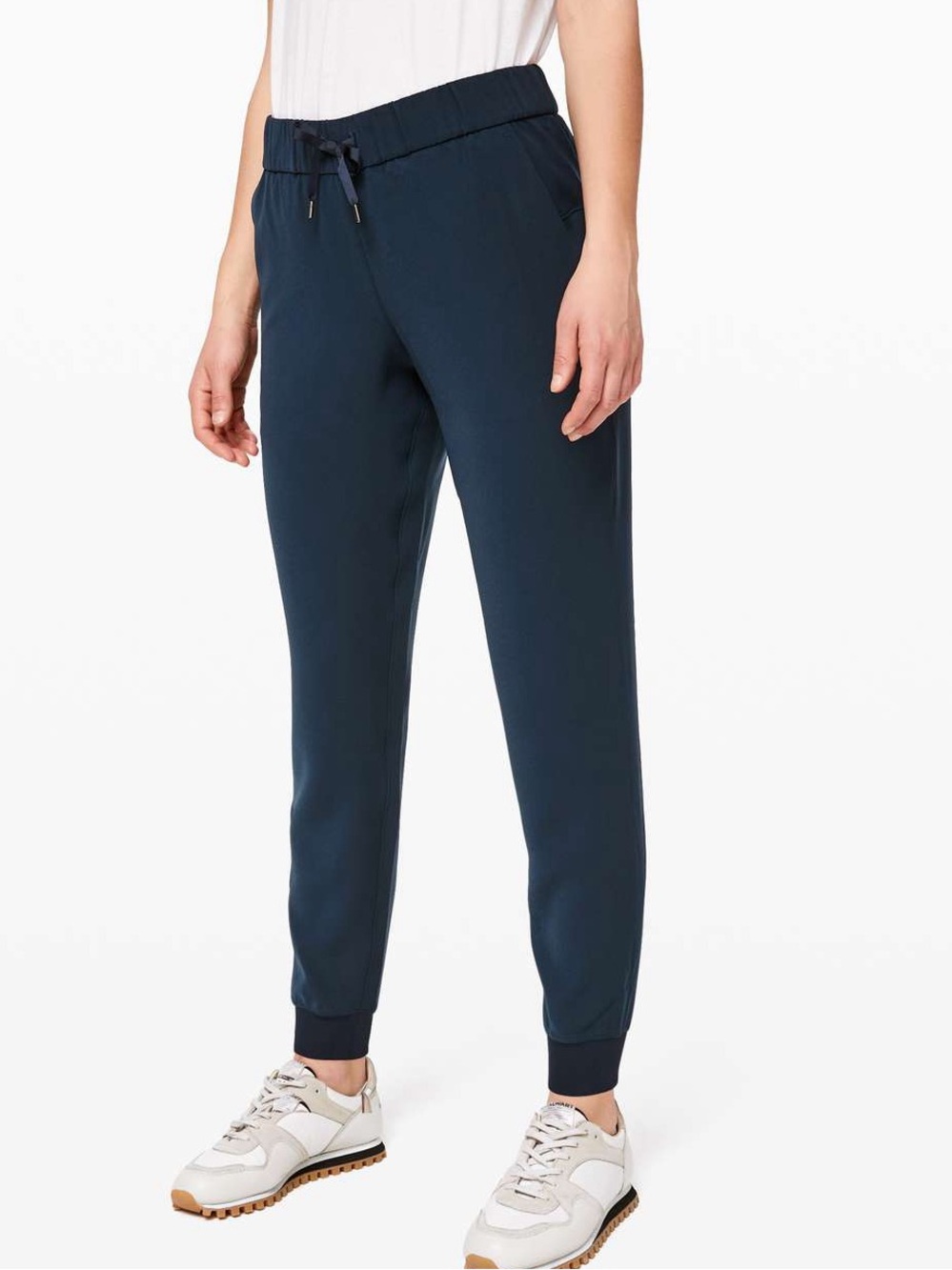 Lululemon On The Fly Joggers Size 10 Navy Blue Athleisure Travel Pants
